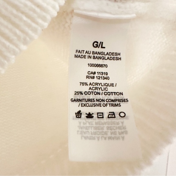 Garage Preppy Varsity Mini Sweater Vest V Neck Sleeveless White Black sz Large - Picture 9 of 9